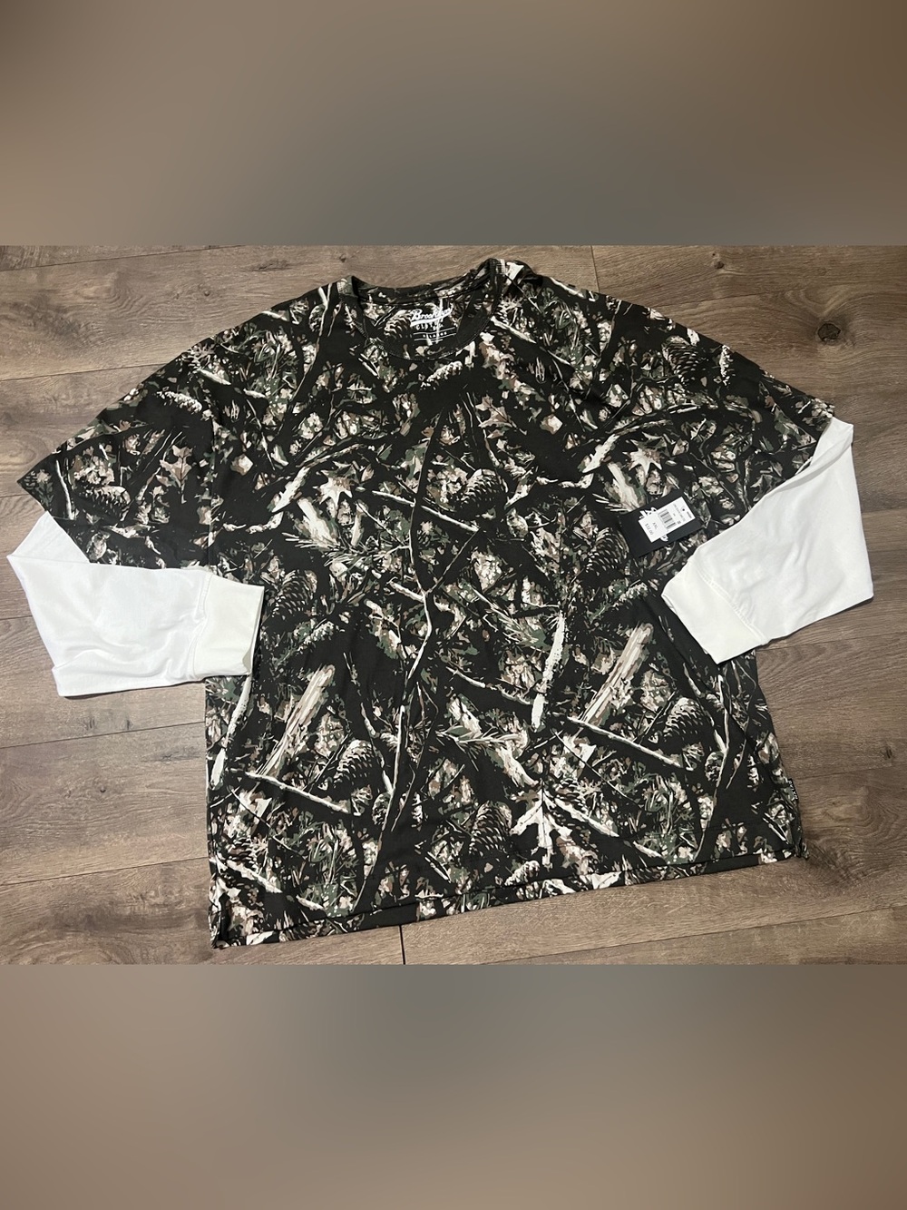 Brooklyn Cloth Long Sleeve Camo Heavyweight T-shirt Size XXL New